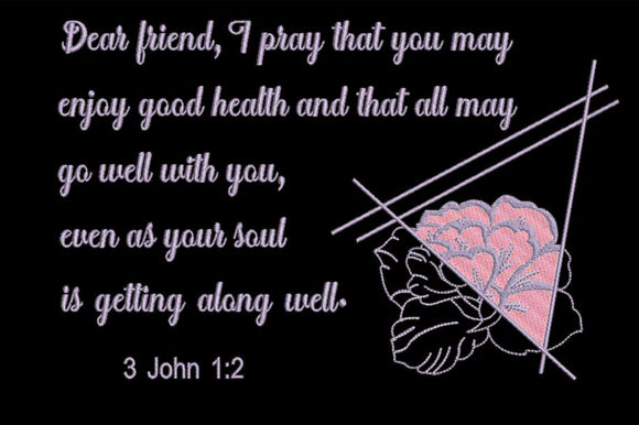 Bible Quote About Health: Embroidery Design Review