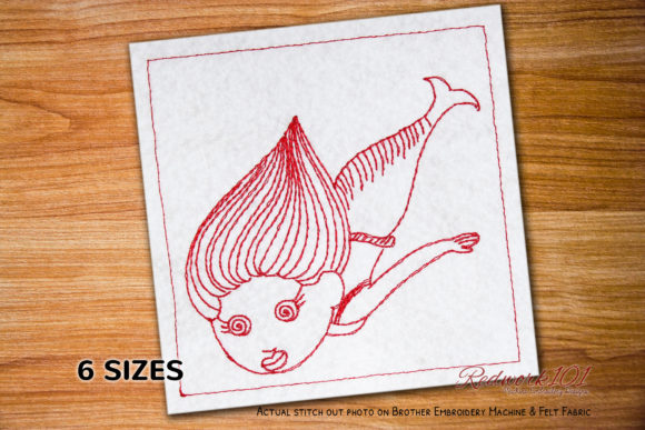 Cute Funny Mermaid Redwork: A Designer’s Review