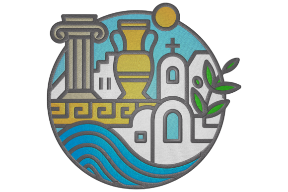 Greek Traditional Landscape: An Embroidery Review