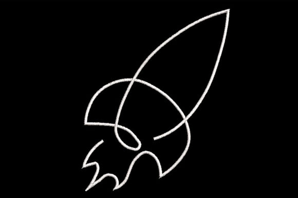 Minimalistic One Line Rocket: Apparel Design Review