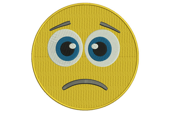 Sad Face Yellow Emoji: Etsy Embroidery Review