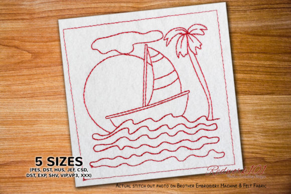 Saiboat in the Sea: Apparel Embroidery Review