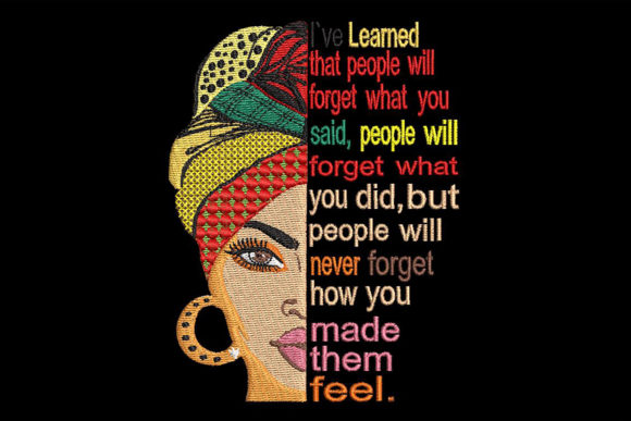 Woman Face and a Wise Quote: Embroidery Review